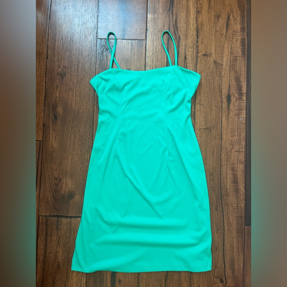 Aqua green dress